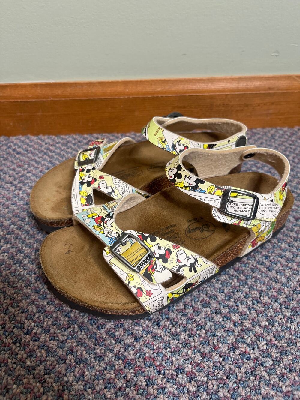 Birkenstock Disney Mickey Mouse Comic Strip Toddler Sandal Size 12